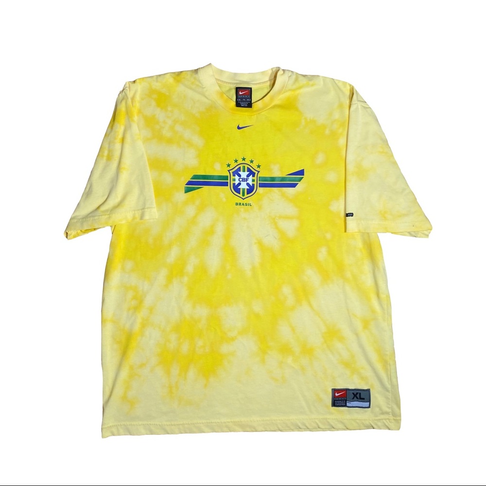 Vintage Nike Team Acid Washed Brazil Tee (XL)